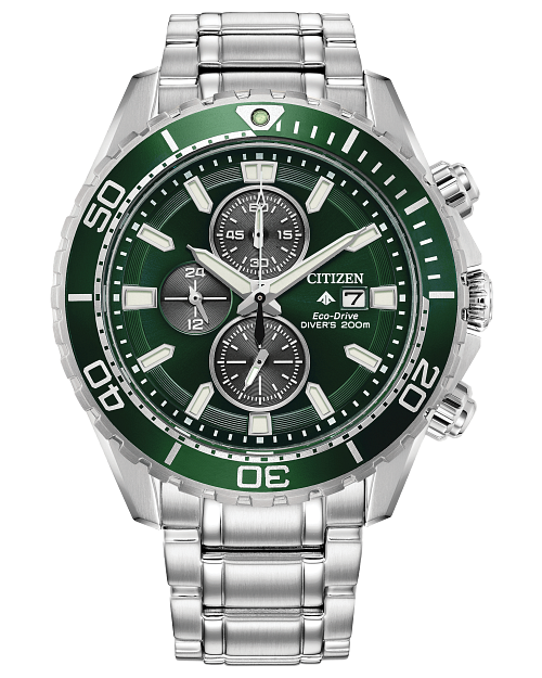 Promaster Dive Green Dial Stainless Steel Bracelet CA0820 50X